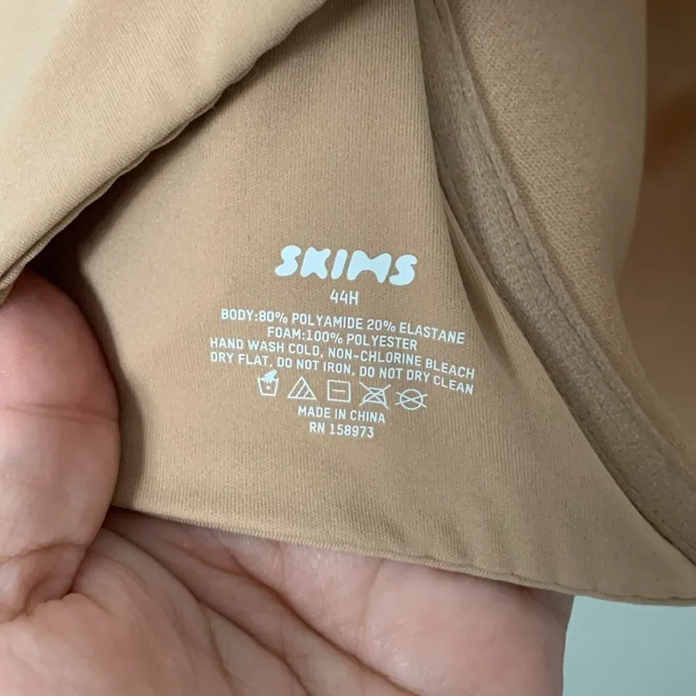 Skims Fits Everybody Underwire Tan Clay Demi T-shirt Bra Size 44H - Picture 5 of 7